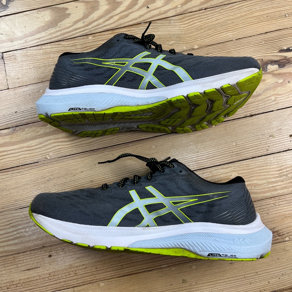 ASICS GT-2000 11 Mens Running Shoes Grey Lime Green Size 9 athletic comfort - Picture 3 of 9